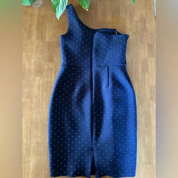 BETSY & ADAM Metallic-dot Ruffled Scuba Dress - Picture 5 of 16